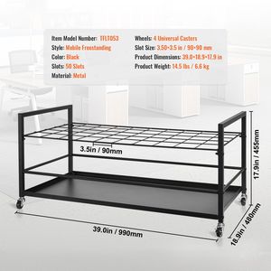 Carrello Portadisegni Mobile in Metallo con 50 Scomparti e Ruote per Conservazione di Progetti e Mappe - Product Image 4