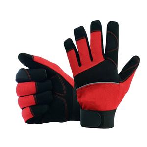 Guantes Deportivos Mecánicos para Montaje y Conducción de Motocicletas, Guantes de Algodón/Cuero de Primera Calidad, Antideslizantes, con Protección UV para Diversos Usos - Product Image 3