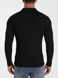 Camiseta Polo Casual de Manga Larga para Hombre, Tela Premium, Diseño Liso, Directo de Fábrica, Camiseta Polo Lisa de Manga Larga para Hombre, Algodón Transpirable - Product Image 2