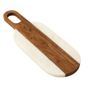 Acacia Wood Marble Cutting <b>Board</b> White Kitchen Dining Food Serving <b>Board</b> for Kitchenware <b>Tools</b> and Accessories - Product Image 1