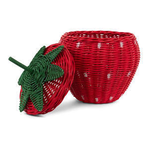 Cesta de mimbre artesanal con forma de fruta para decoración de habitación infantil, cestas de almacenamiento a bajo precio - Product Image 2