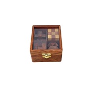 Rompecabezas de Madera Ecológicos al por Mayor, Rompecabezas de Lógica 3D Encajables, Juguetes Educativos STEM para Niños, Juego de Rompecabezas de Escritorio