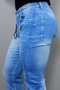Jeans en denim nouvelle collection Gex pour homme, taille mi-haute, extensibles, bleu clair - Product Image 6