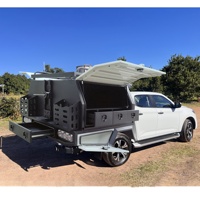 Ute Auvent et plateau pour camping Boîte à outils en aluminium Barre de toit