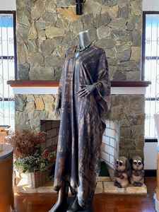 <b>Plus</b> <b>Size</b> Japanese Shibori Earthy Tie Dye Rayon Kaftan Dress Relaxed Fit Boho Resort Wear - Product Image 4