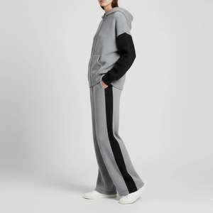 Sudadera con capucha y cremallera de fabricante personalizado, pantalones de chándal de algodón 100% acampanados, trajes con bordado 3D, chándal de mujer con capucha - Product Image 6