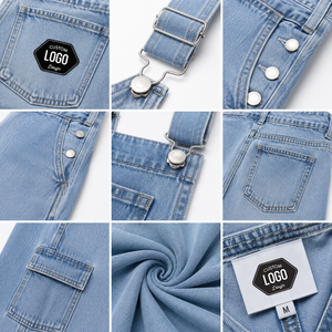 Mono vaquero de algodón para mujer con diseño personalizado, de una pieza, holgado, largo, para verano - Product Image 6