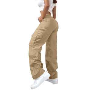 Women’s Ripped Denim Cargo <b>Jeans</b> High Street Fashion Cotton <b>Jeans</b> Pants Multi Pocket Workout Casual Streetwear Women's Trousers - Product Image 2