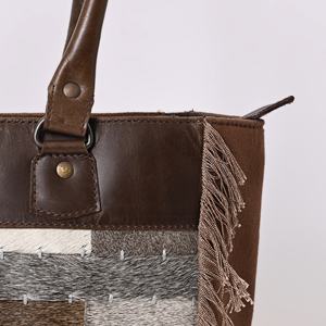 Sous-verre en cuir de vache véritable à poils, style western, pour table à manger - Product Image 2