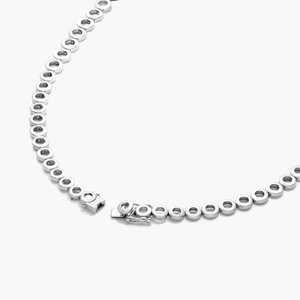 Collier élégant en argent sterling 925 avec chaîne à maillons en moissanite de luxe, bijoux de créateur scintillants pour femmes - Product Image 4