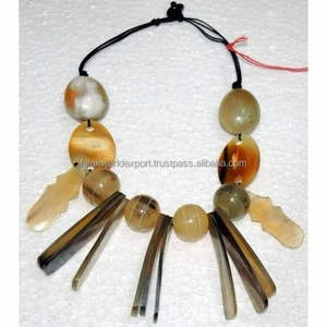 Venta caliente collar de cuerno de búfalo hecho a mano cuerno Natural joyería de moda de alta calidad collares de cuerno de búfalo por FWE - Product Image 5