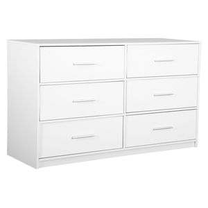 Commode blanche à 6 tiroirs avec grands tiroirs en tissu - Product Image 2