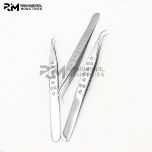 แหนบต่อขนตา RMI Silver Matt ปลายแหลม 45 องศา ด้ามจับลายหัวใจ - Product Image 6