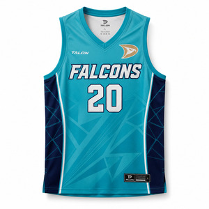 TALON Falcons Jersey Basket Sublimasi Tank Top Penyerap Kelembapan Pria Dewasa Semua Musim Kerah V Tanpa Lengan Cetak Geometris - Product Image 1