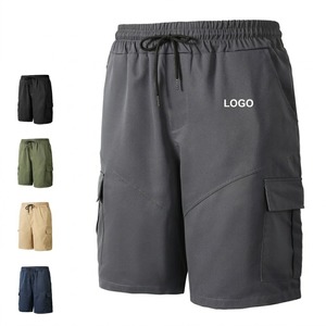 Mens Shorts Cargo Relaxed Fit Elastic Waist Drawstring Cargo Shorts Multi Pocket Summer Casual Beach Sport Shorts - Product Image 1
