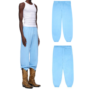 Pantalones de chándal de forro polar grueso con estampado de letras y estrellas en relieve, estilo casual, streetwear Y2K, holgados, para hombre, talla grande - Product Image 4