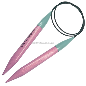 Juego de 6 agujas de tejer circulares, agujas de tejer redondas de madera, 31 pulgadas (80cm), para calcetines, suéteres, sombreros, bufanda, ganchillo DIY - Product Image 4