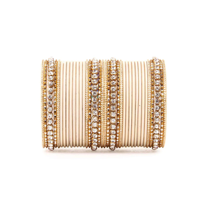 Juego de Brazaletes de Oro con Pedrería para Mujer, Joyería de Moda, Pulsera Apilable, Accesorios de Brazalete con Dijes - Product Image 1