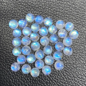 Prêt à acheter 10mm naturel arc-en-ciel pierre de lune cabochons ronds pierres précieuses en vrac au prix de gros du fabricant - Product Image 1