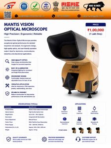 Microscopio Óptico Estéreo 1600x 45x 4x de Alta Precisión con Amplio Campo de Visión, 8 Luces LED, Clasificación IP65, Ergonómico - Product Image 1