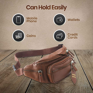 Custom High Quality Outdoor Hiking Fanny Pack Trendy Custom Logo Leather Waist Bag <b>Cheap</b> Travel Chest Bum Bag - Product Image 3