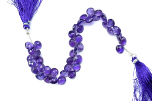 8-9mm amatista Africana facetada en forma de corazón Briolette Beads Stone Beads Collection - Product Image 2