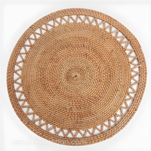 Mantel Individual de ratán tejido natural hecho a mano, manteles individuales y posavasos para mesa de comedor, el precio más barato - Product Image 2