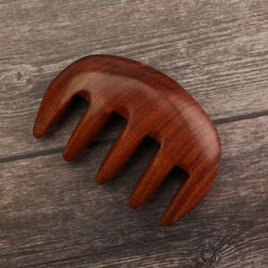 Peigne démêlant antistatique en bois de santal de poche pour barbe et hommes/femmes, style religieux, artisanal, écologique, lot de 3 - Product Image 2