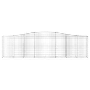 Cesta de gaviones arqueada en hierro galvanizado 157,5 "x 19,7" x 39,4 "/47,2" para suministros de jardín - Product Image 3