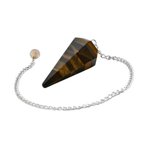 ลูกตุ้มคริสตัลไทเกอร์อายทรงกรวยขัดเงาแกะสลักอย่างสวยงาม อุปกรณ์ดาวซิ่งสำหรับบำบัดพลังงาน ขายส่ง คุณภาพเยี่ยม - Product Image 6