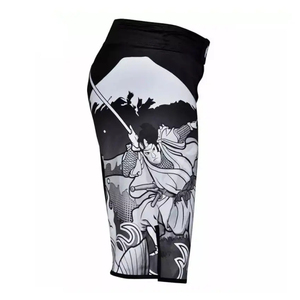Shorts de sport pour hommes imprimés montagne noir et blanc, sublimation, anti-humidité, séchage rapide, coupe classique, respirant - Product Image 2