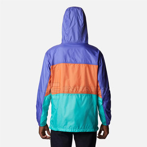 Veste coupe-vent sur mesure, veste coupe-vent de couleur unie, veste coupe-vent streetwear - Product Image 2
