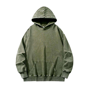 Sudadera con Capucha Personalizada de Felpa Gruesa de 300 GSM, Hombros Caídos, Lisa, Estilo Urbano, 100% Algodón, Secado Rápido, para Hombre y Mujer, Marca Privada OEM - Product Image 2