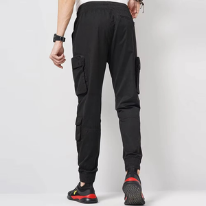 New Summer Men's Lightweight Casual Cargo Pants Cotton <b>Overalls</b> Outdoor Work Trousers Solid Color Regular Fit Plus Size - Product Image 2