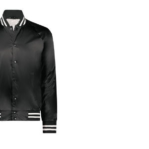 Vestes bomber en satin personnalisées, polyester, soie brillante, respirantes, de haute qualité, prix bas, vente en gros, OEM - Product Image 6