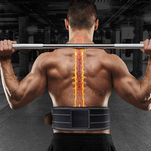 Cinturón de cuero de calidad profesional con hebilla que proporciona soporte para la espalda y mejora la postura al levantar objetos para un mejor rendimiento. - Product Image 4