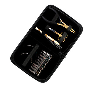 Kit d'extension de cheveux en acier inoxydable de haute qualité avec logo personnalisé imprimé, pinces de fixation robustes et micro-anneaux complets - Product Image 5