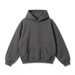 Custom Pullover Sweatshirts Relaxed Fit Cotton Fleece <b>Hoodies</b> with Double <b>Stitched</b> Seams for Retail Brands - Product Image 3