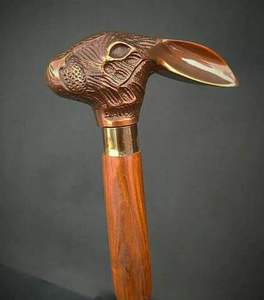 Bâton de marche vintage en bois, bâton de randonnée réglable, canne en bois sculpté avec embout en caoutchouc pour usage extérieur - Product Image 1
