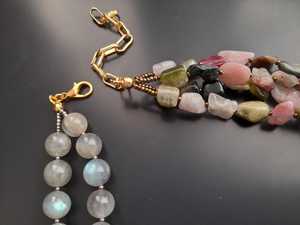 Raw Tourmaline Crystal <b>Necklace</b> Labradorite Pendant Chunky Gemstone <b>Statement</b> <b>Necklace</b> Handmade Gift Women - Product Image 2