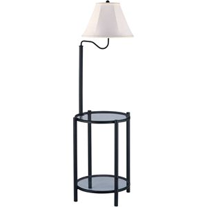 Lampada da pavimento da tavolo in vetro nero opaco - Product Image 6