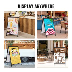 Portacarteles Deslizable de Doble Cara con Marco Resistente de 24x36 Pulgadas, Letreros Plegables Tipo Sándwich de Doble Cara, Carteles Publicitarios - Product Image 6