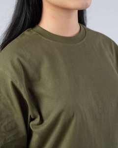 T-shirt ample à épaules tombantes pour femme, 240 GSM, qualité supérieure, 100 % coton, décontracté, grande taille, respirant, écologique, uni - Product Image 2