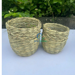 Beautifully handcrafted Vietnamese <b>storage</b> <b>baskets</b> made from <b>soft</b>, durable, and eco-friendly woven grass. - Product Image 3