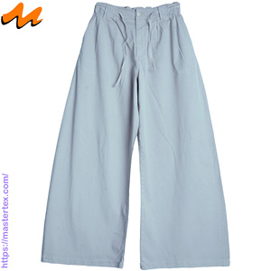 MASTER TEXTILE Pantalon Palazzo large pour femme, écologique, lavable, respirant, avec cordon de serrage en tissu, idéal pour les fêtes - Product Image 1