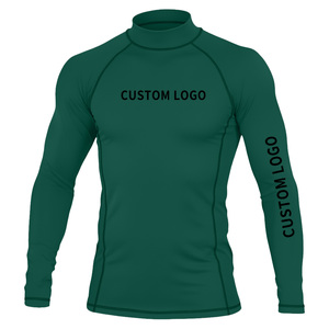 เสื้อแรชการ์ดและเสื้อท่อนบนคุณภาพสูงสำหรับทุกเพศ พิมพ์ลายได้ตามต้องการ ระบายอากาศได้ดี UPF50 ผลิตจากผ้าโพลีเอสเตอร์/ไนลอน 220 กรัม ผสมสแปนเด็กซ์ - Product Image 1