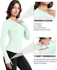 Women Long Sleeve Yoga <b>Tops</b> OEM ODM Custom Clothing Manufacturer Fitness Workout Gym Running Athletic Sportswear Activewear - Product Image 1