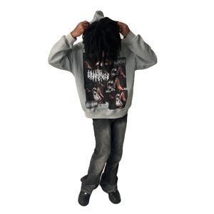 Classique Punk épicé fille motif brodé 100% coton pulls à la mode Streetwear Hip Hop Style sweats à capuche pour hommes hiver - Product Image 4