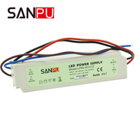 Bande lumineuse LED industrielle extérieure étanche IP67 en plastique 20W, alimentation à découpage AC-DC 12V/24V unique, CE ROHS pour vidéosurveillance