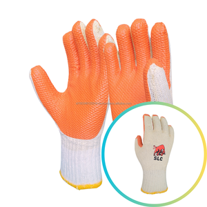 Guantes de seguridad de hilo de algodón polivinílico de origen indonesio Logotipo personalizable de Palma de goma para protección industrial - Product Image 6